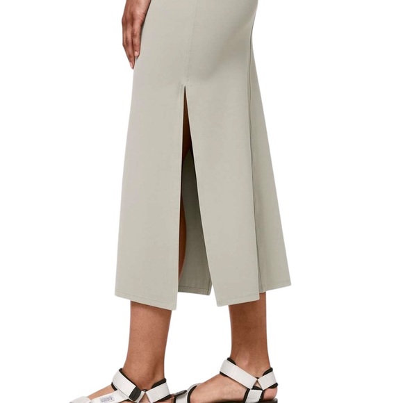 Lululemon Get Going Racerback Side Slit Midi Dress Taupe Grey Nulu Size M / 8 - Picture 11 of 13
